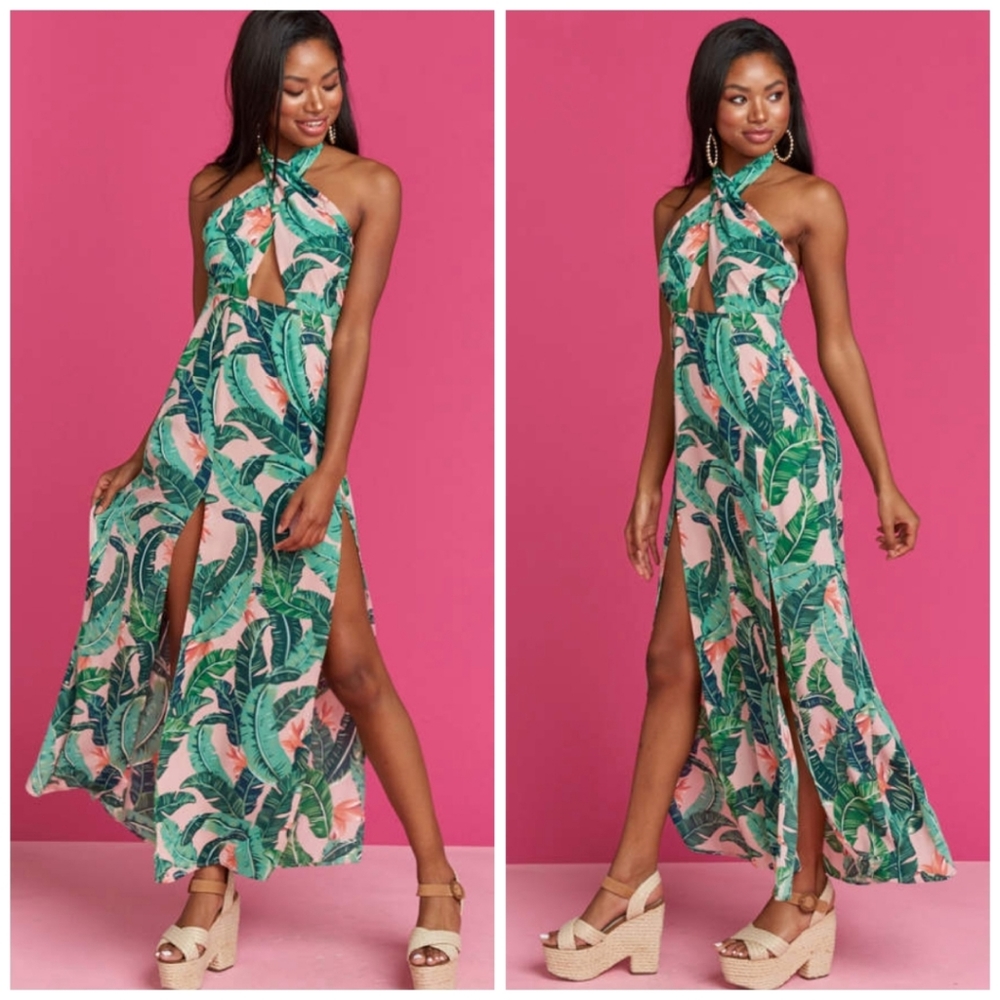 MUMU x Barbie Millie Maxi Dress Beverly Barbie Size Small